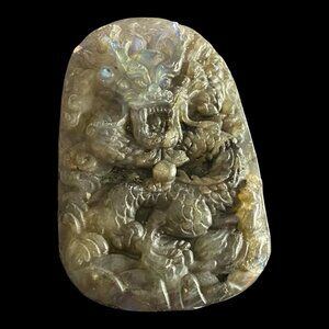 Carved Labradorite Dragon cabochon